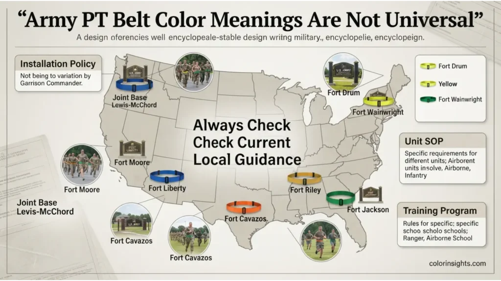 Army PT Belt Color Meanings Are Not Universal