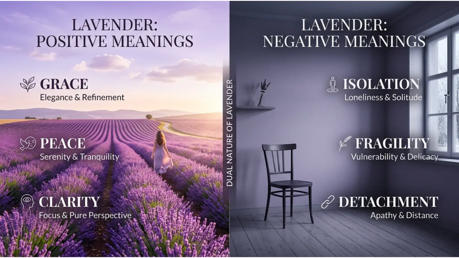 Positive and Negative Meanings of the Color Lavender