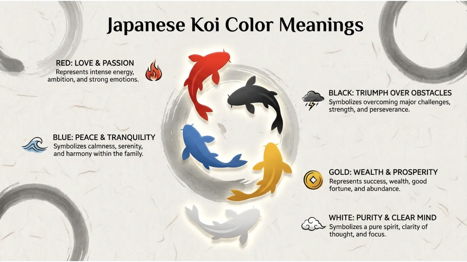 Meanings of Japanese Koi Fish Colors