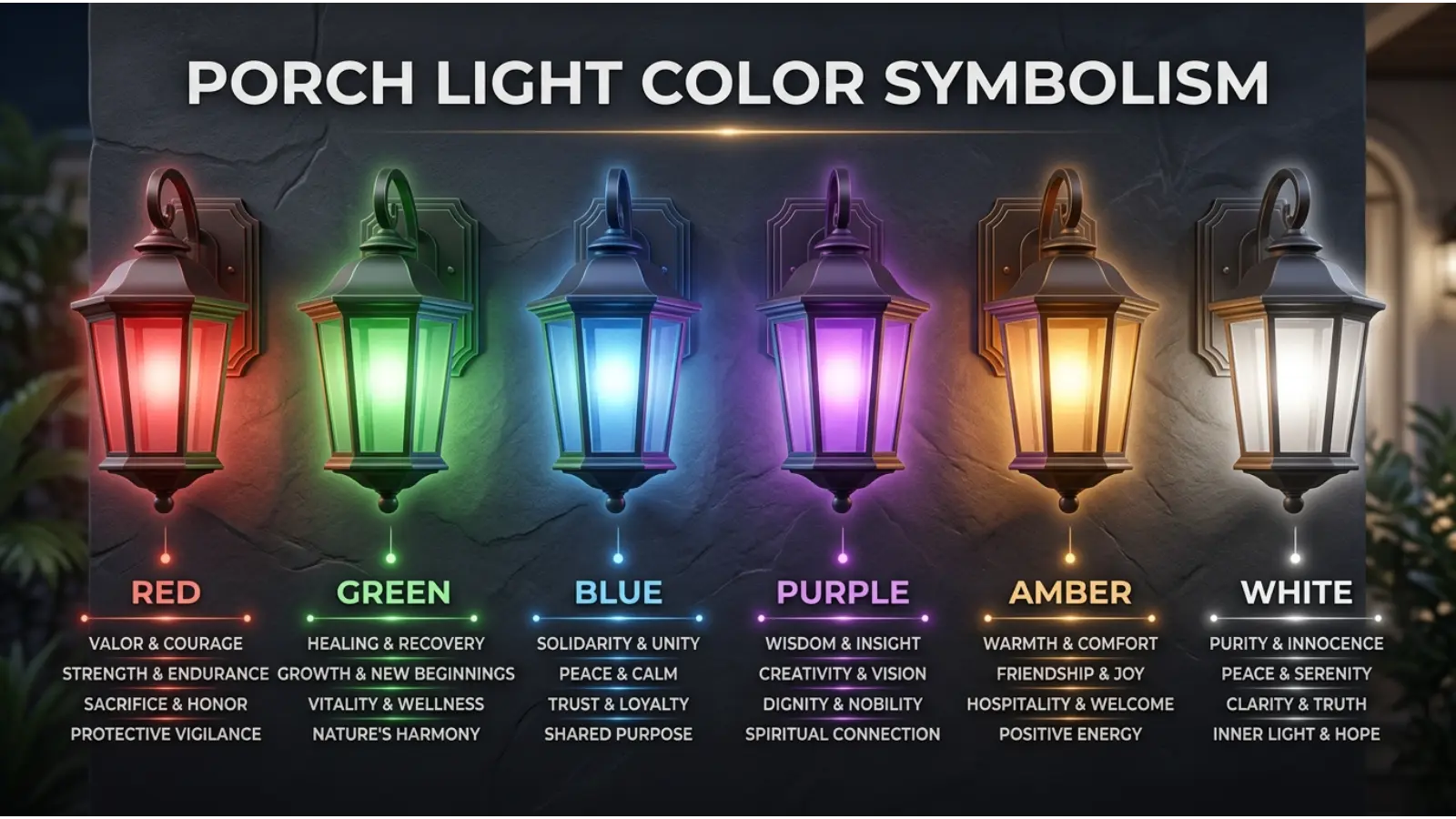 Spiritual Meaning of Different Porch Light Colors