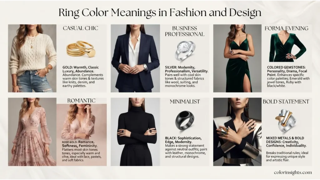 Ring Color Meanings in Fashion and Design