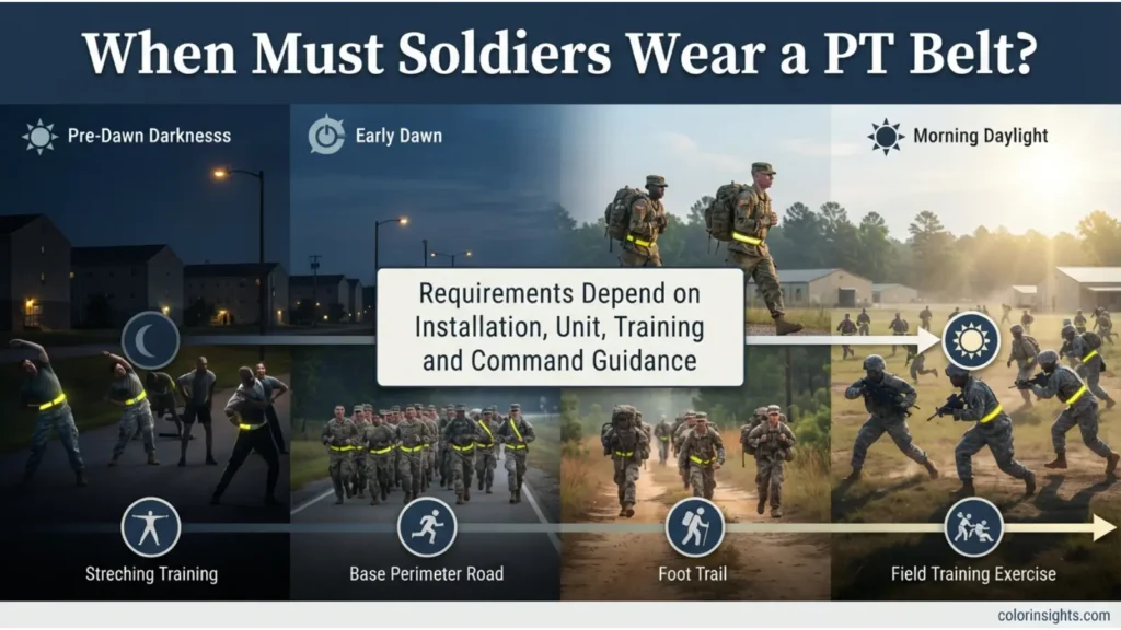 When Must Soldiers Wear a PT Belt?