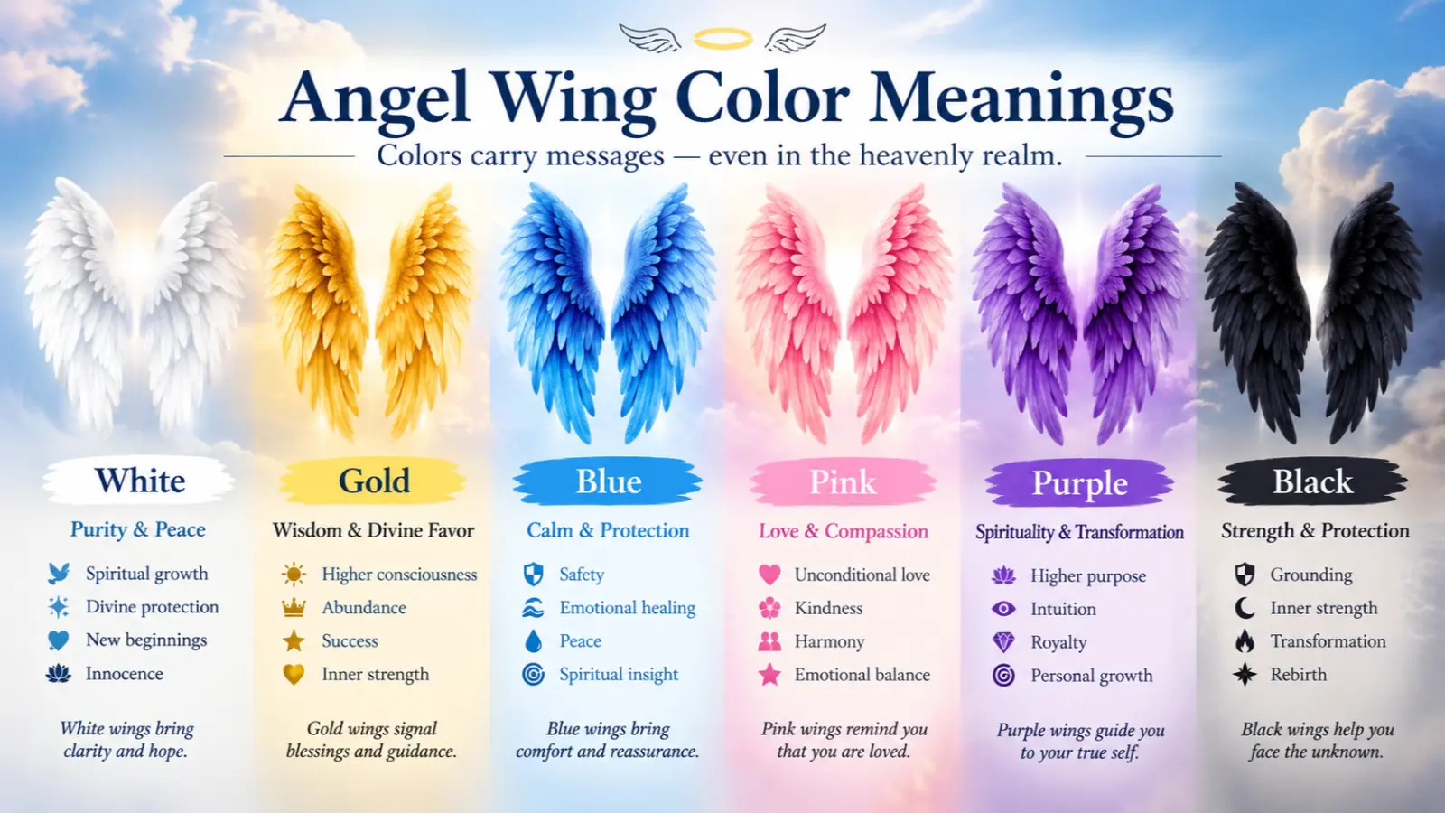 angel wing color meanings