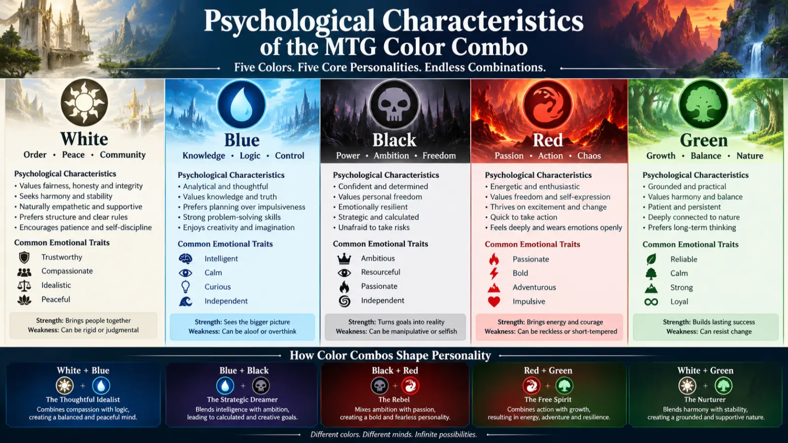 Psychological Characteristics of the MTG Color Combo