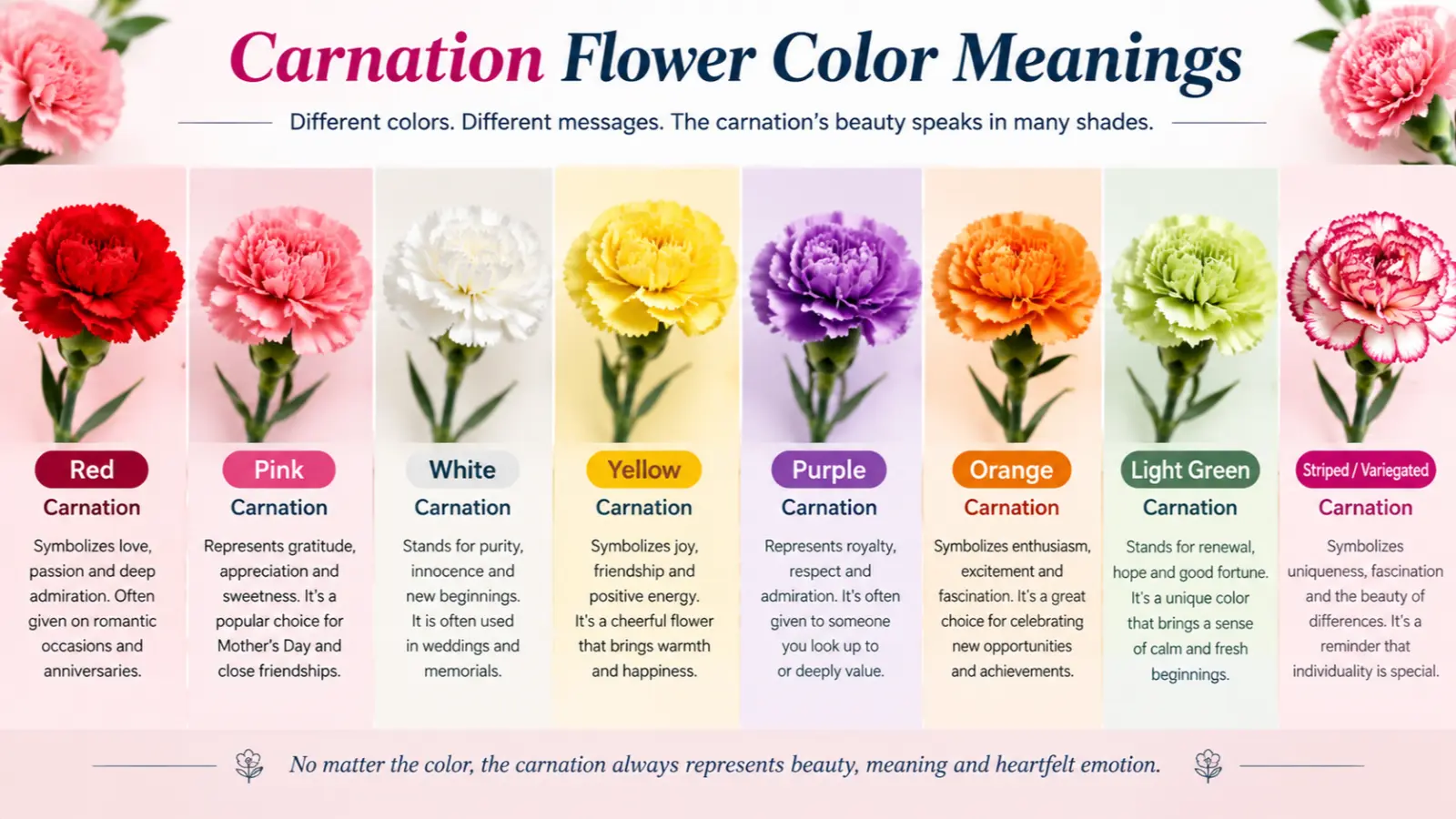 Carnation Flower Color Meanings