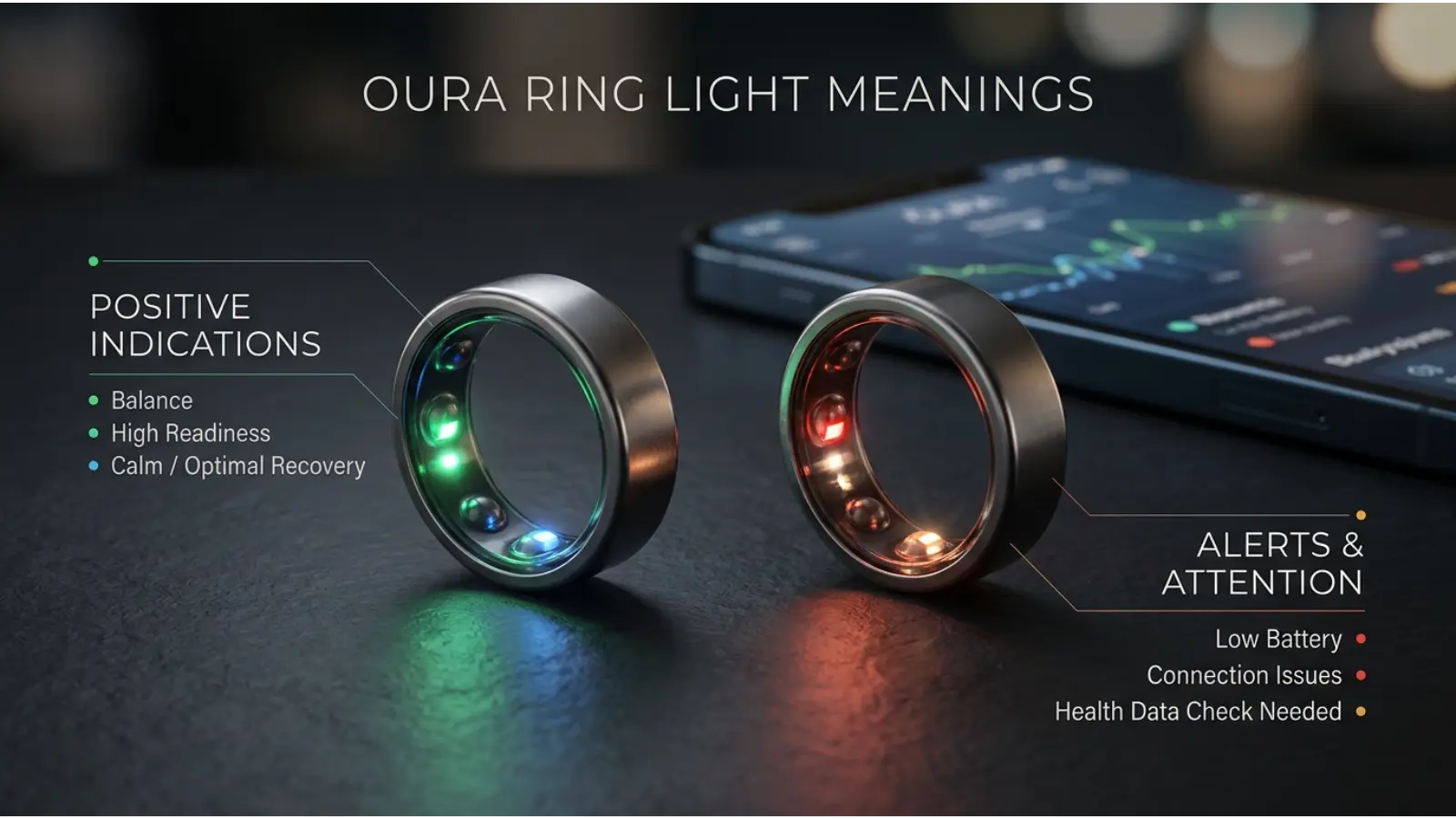 Positive and Negative Meanings of Oura Ring Light Colors