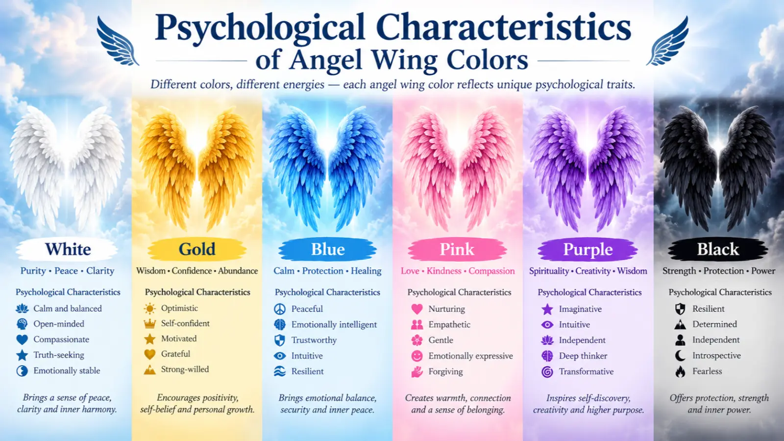 Psychological Characteristics of Angel Wing Colors
