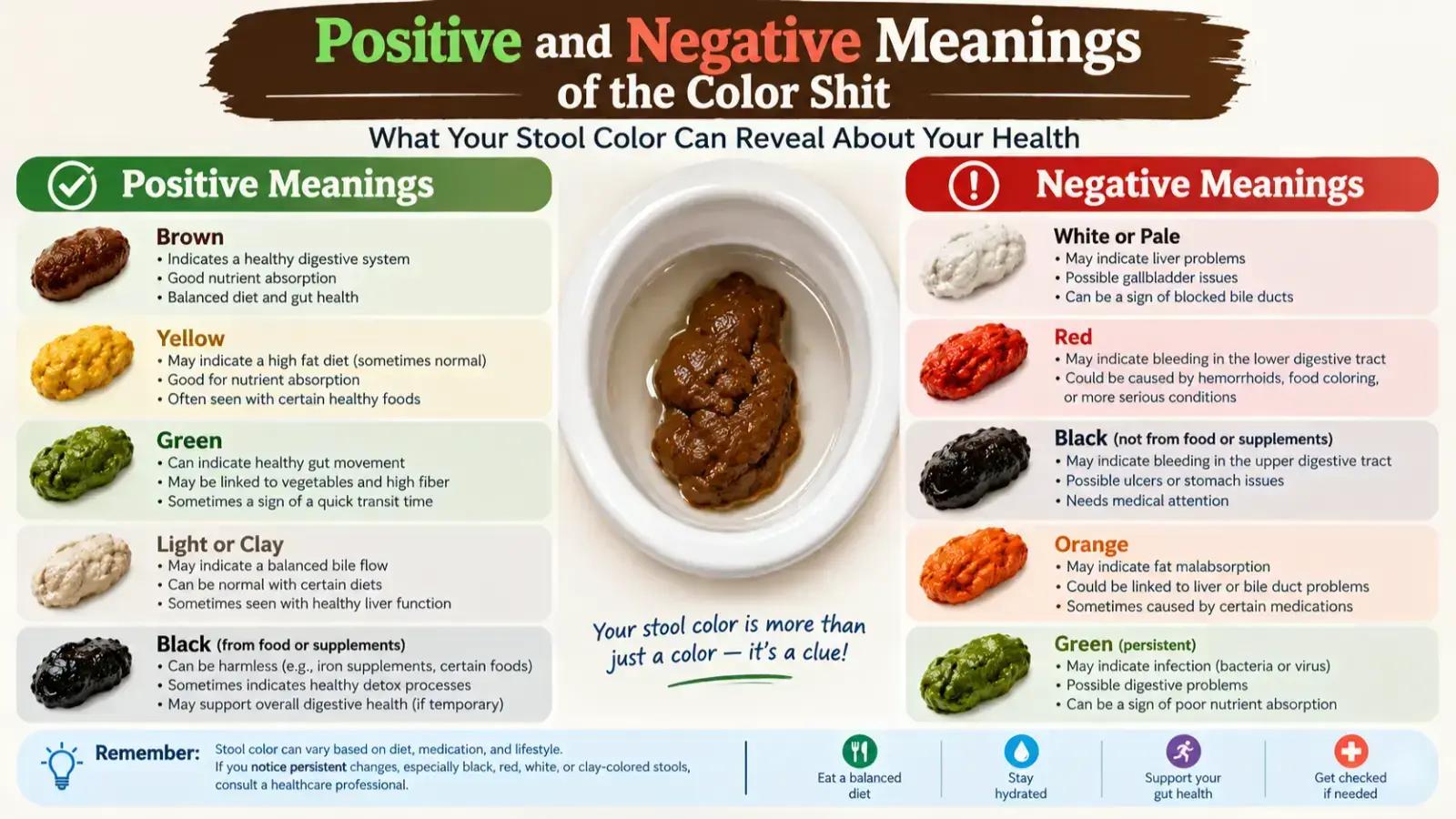 Positive and Negative Meanings of the Color Shit